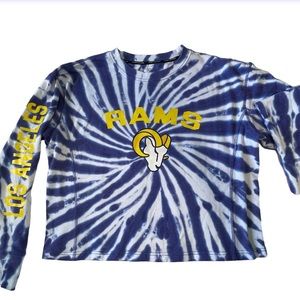 LA RAMS 🏈 Tommy Hilfiger tye dye crop women’s junior size Medium